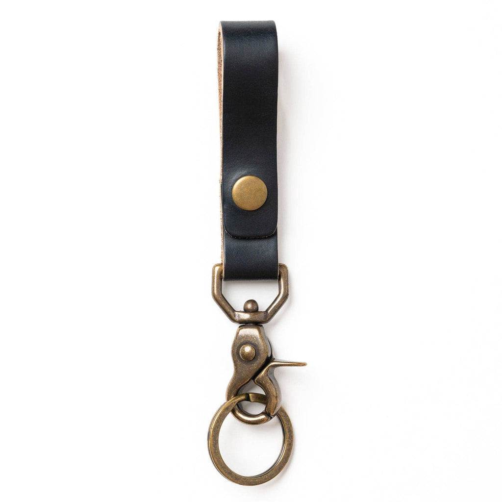 Leather Belt Loop Keychain | Black