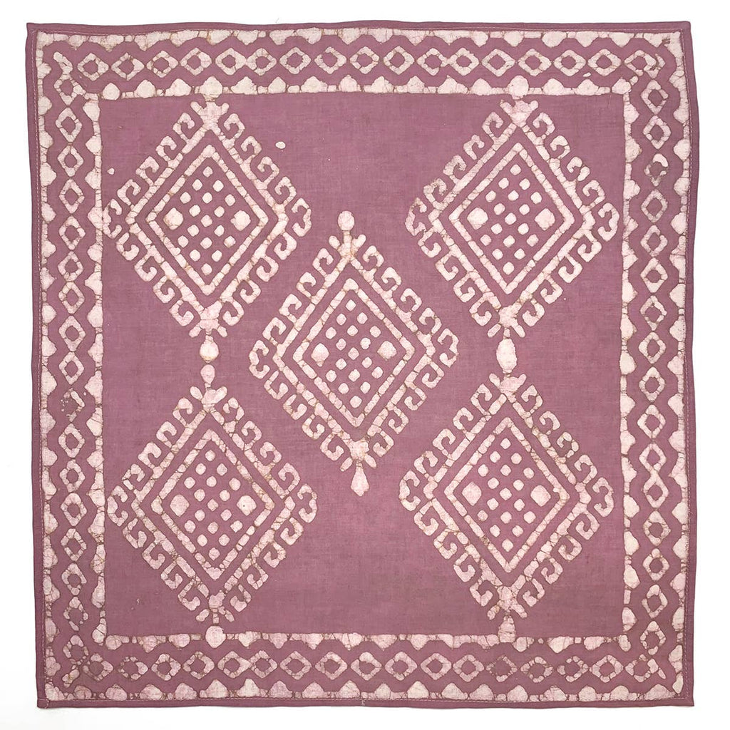 Block Printed Bandana | Mauve Geo