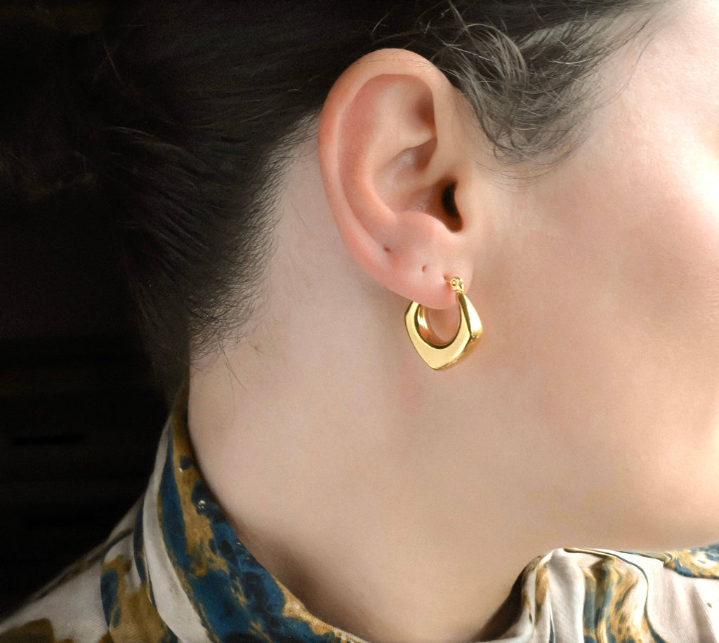 Diamond Shaped Hoops