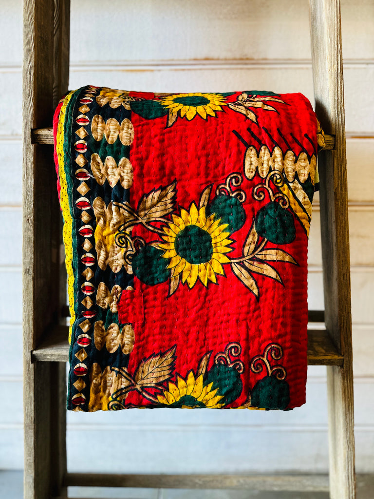Kantha Throw