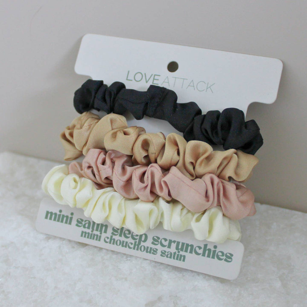 Mini Satin Sleep Scrunchie | 4 Pack
