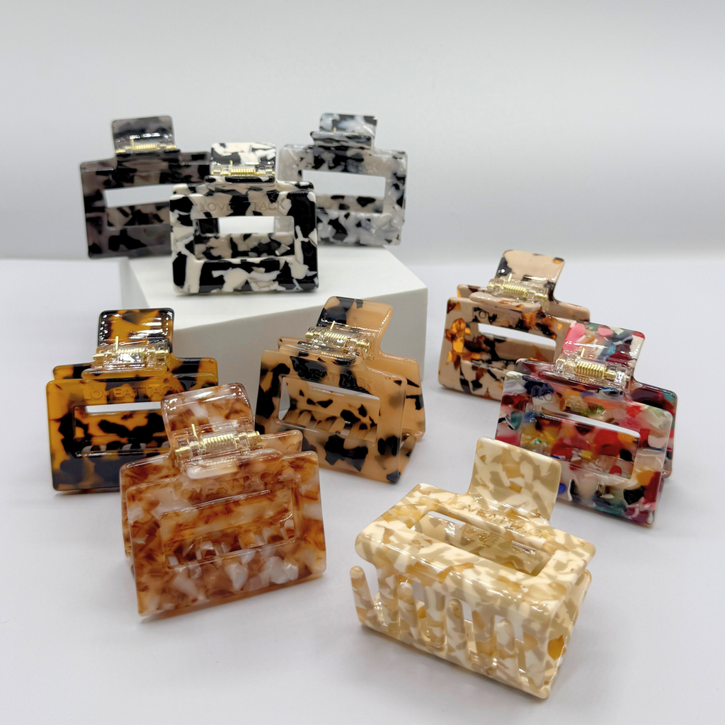 Raya Cellulose Acetate Hair Claw Clips | 4 Colour Options