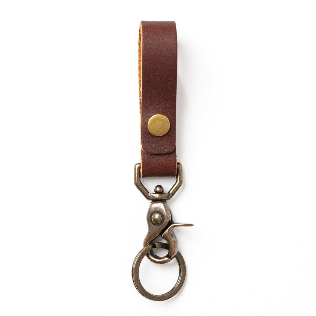 Leather Belt Loop Keychain | Heritage Brown