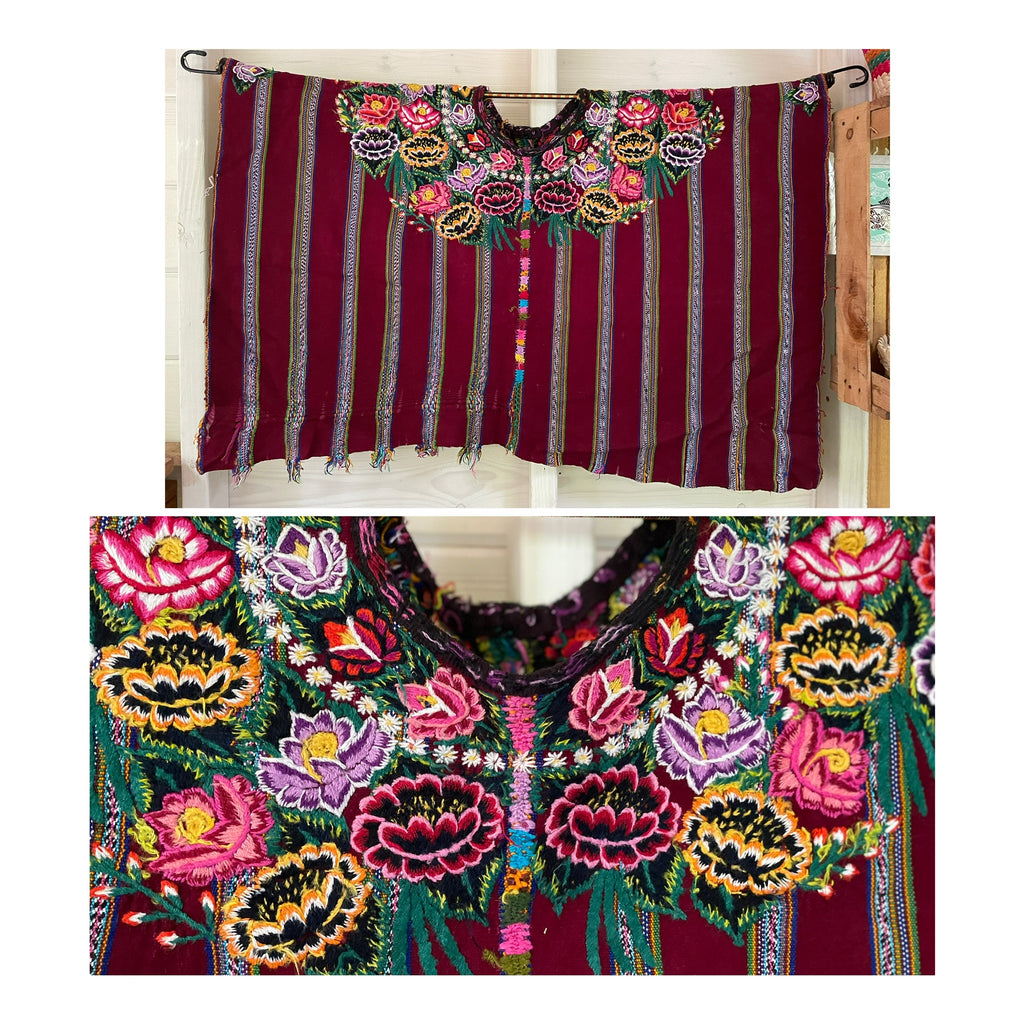 Vintage Huipil Top | Rosa